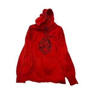 Nike Football Red Pullover Hoodie Mens Large